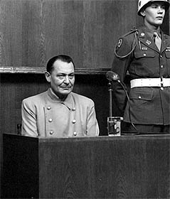 Photo of Hermann Goering at the trial